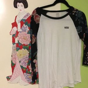 Vans baseball t - floral